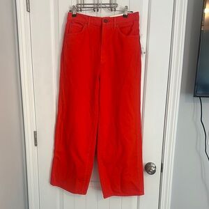 BDG Red Flare Wide Leg Jeans